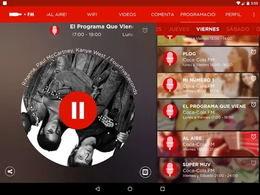 Coca-Cola.FM android App screenshot 1